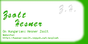 zsolt hesner business card
